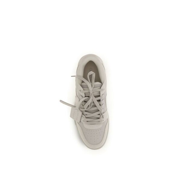 Off-White Beige Calf Leather Bos Taurus Low Top Men\'s Sneakers